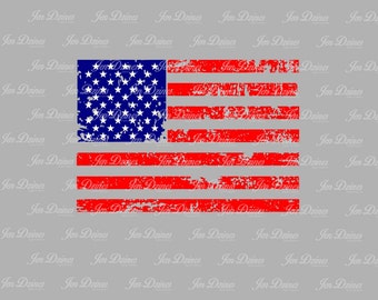 Distressed Flag, SVG DXF EPS cutting file