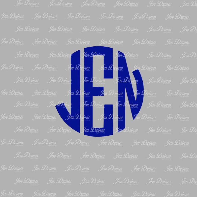 Download Circle Monogram Letters SVG DXF cutting file | Etsy