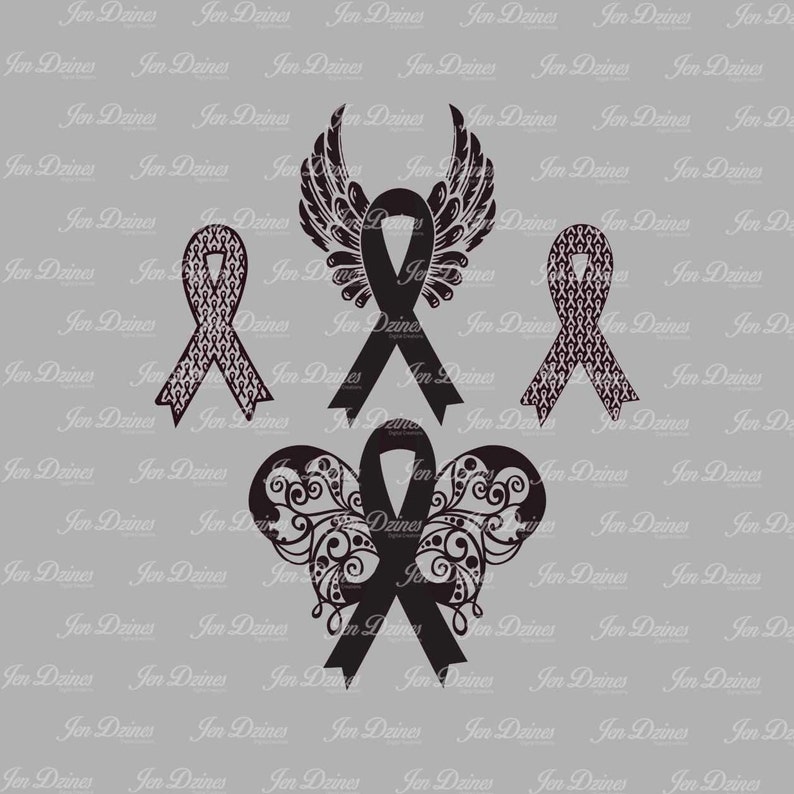 Breast Cancer Awareness ribbon SVG DXF EPS cutting file | Etsy