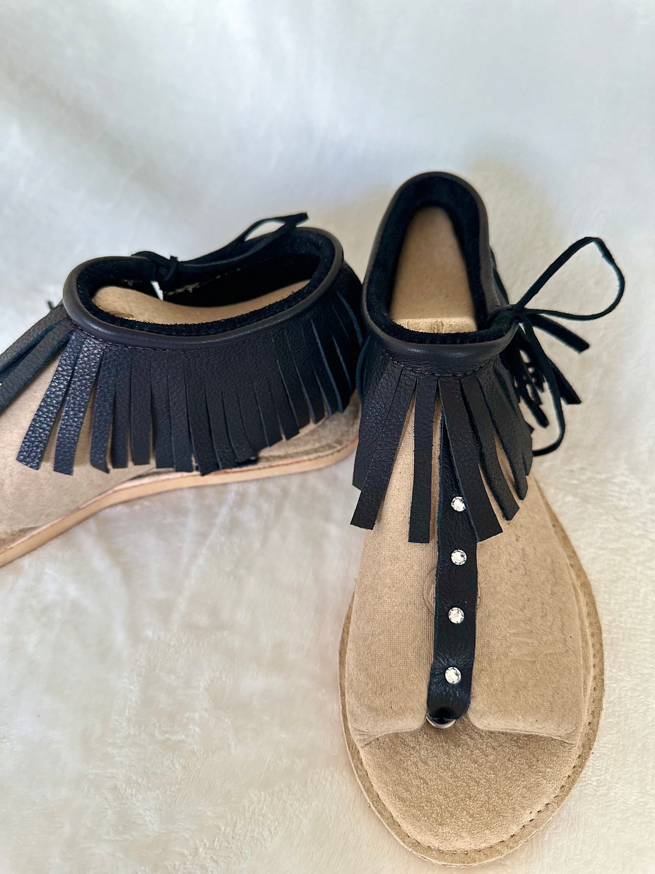 Leather Fringe Sandal - Classic Fringe, Mother
