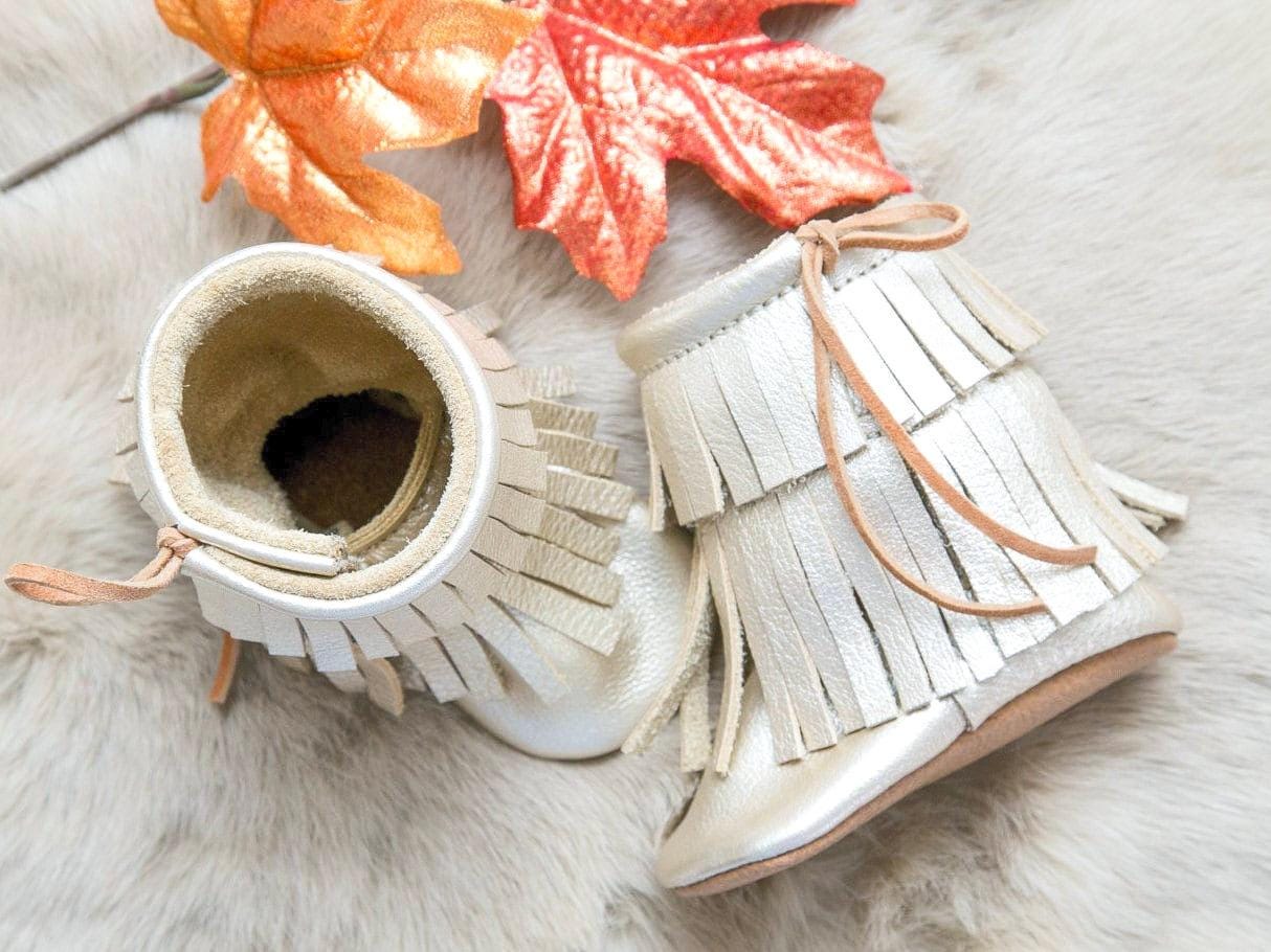 Little girl fringe boots deals