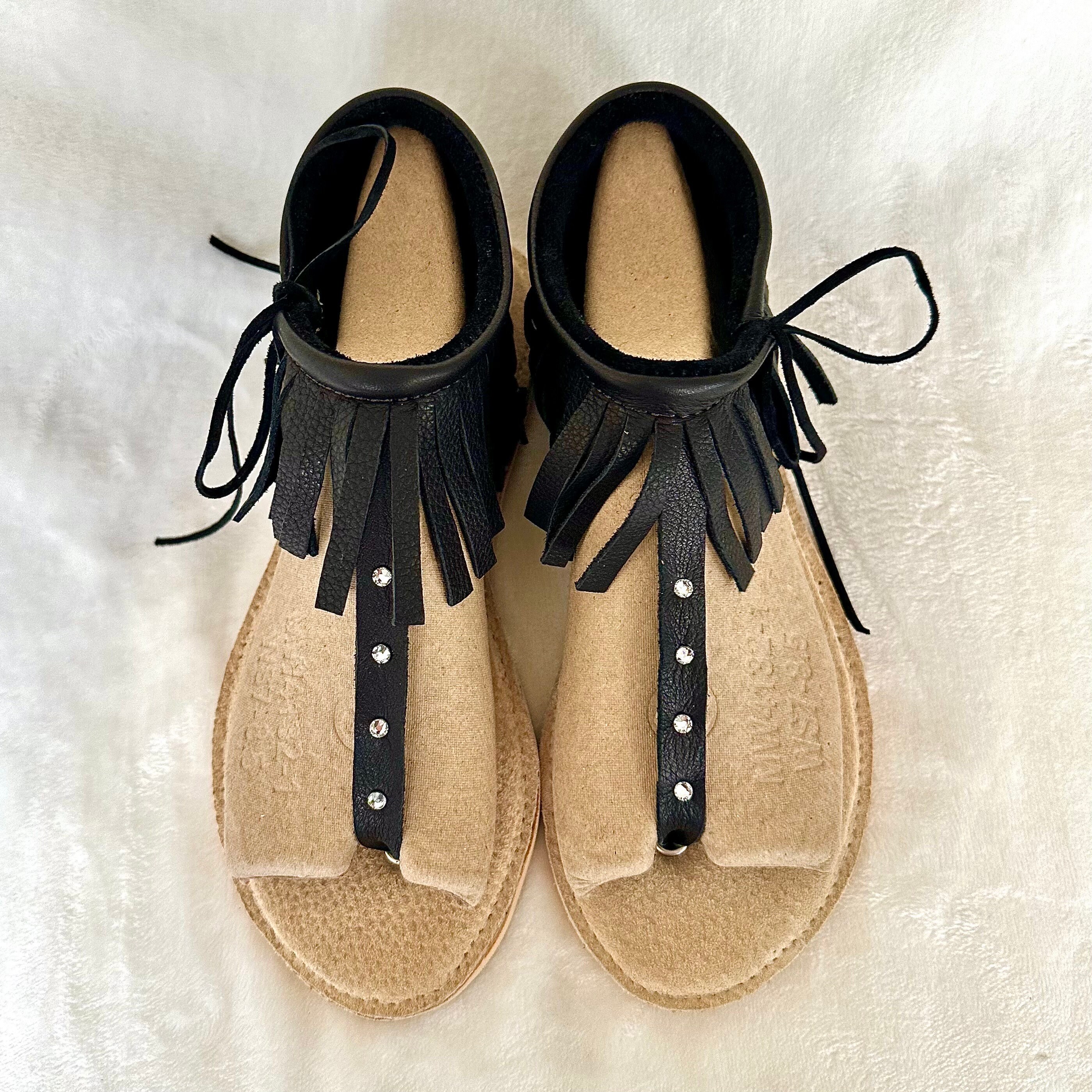 Leather Fringe Sandal - Classic Fringe, Mother