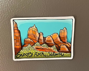 Flat Sedona Magnet-- Original Illustration-- Fridge Magnet