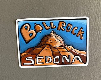 Flat Sedona Magnet -- Original Illustration-- Fridge Magnet