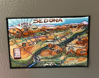 Flat Sedona Magnet-- Original Illustration-- Fridge Magnet