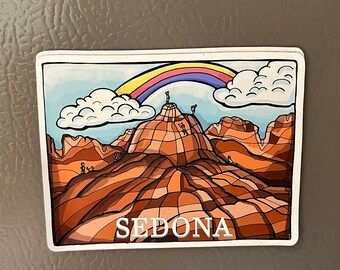 Flat Sedona Magnet-- Original Illustration-- Fridge Magnet