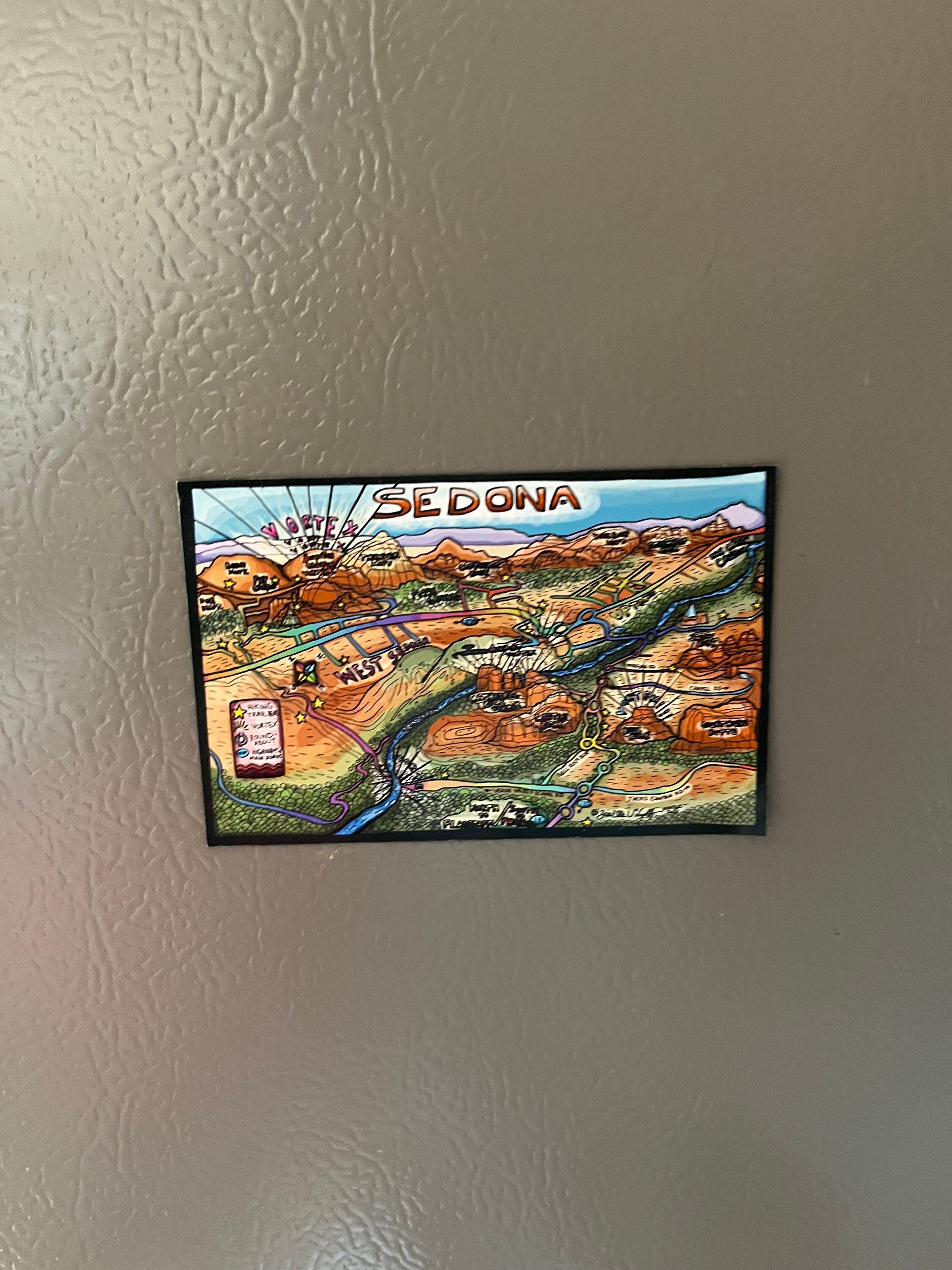 Flat Sedona Magnet-- Original Illustration-- Fridge Magnet