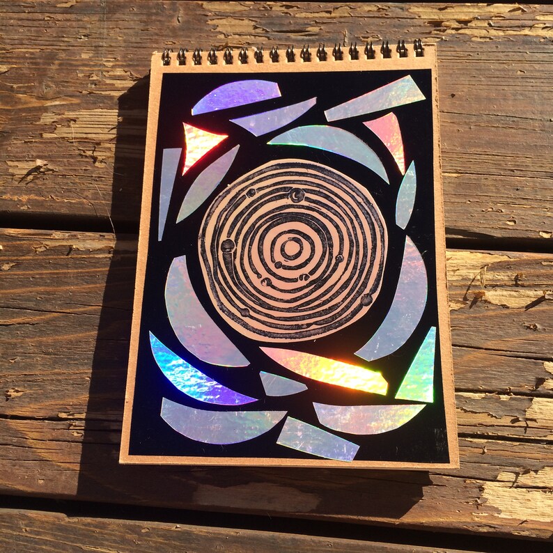 Sturdy Cardboard Back 6x9 Drawing Pad with Original Illustration 25 thick blank Pages Top spiral