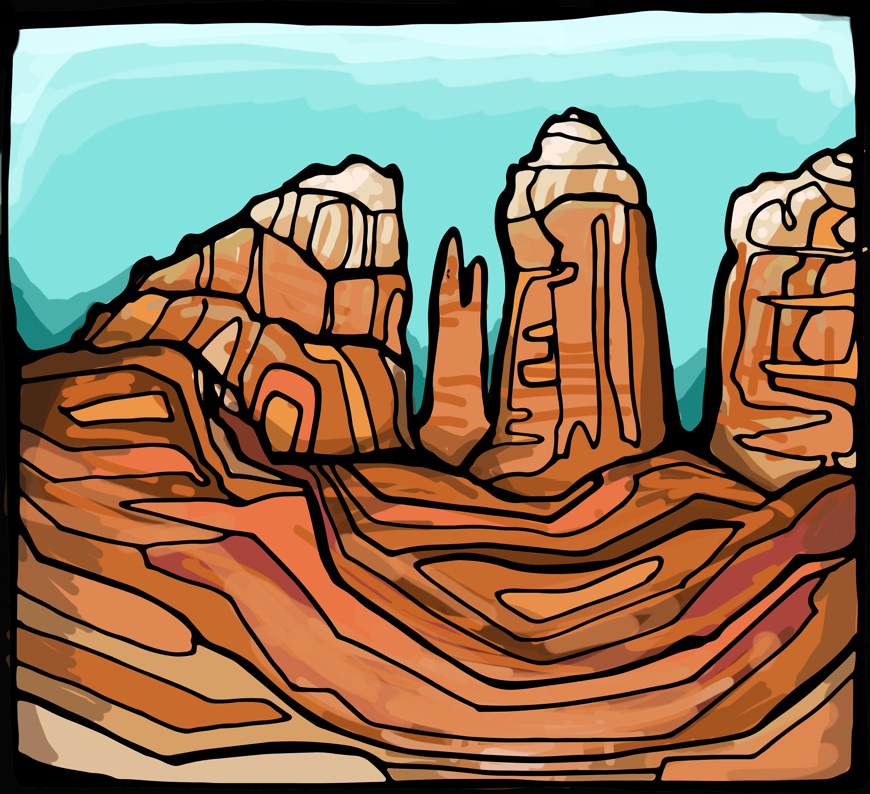 Wall Hanging Print Red Rock SceneSedona Print available Etsy