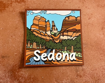 Flat Sedona Magnet -- Original Illustration-- Fridge Magnet