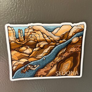 Flat Sedona Magnet Original Illustration Fridge Magnet image 1