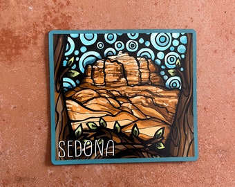 Flat Sedona Magnet -- Original Illustration-- Fridge Magnet