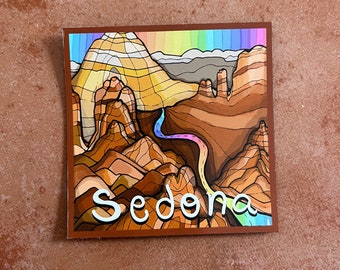 Flat Sedona Magnet -- Original Illustration-- Fridge Magnet