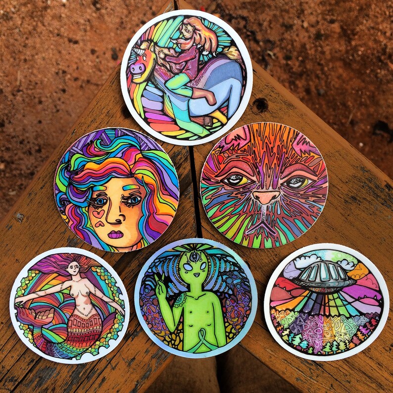 UNICORN RIDER- Matte Vinyl Illustration Sticker--Waterproof Sticker