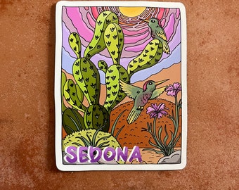 Flat Sedona Magnet -- Original Illustration-- Fridge Magnet