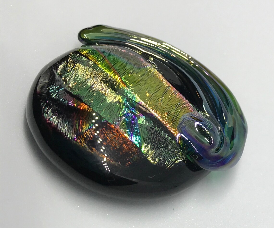 Dichroic Lamp Work Pendant Etsy