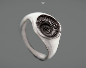 Espiral de Fibonacci - anillo en plata de ley de H I P P I E K O A L A Art Jewelry