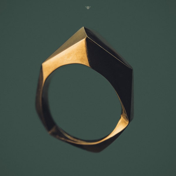 Ursa Minor - Low Polygonal Ring by h i p p i e k o a l a art jewelry