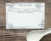 Recipe Cards - Size 4x6 - Blank Recipe Card - Bridal Shower or Wedding Gifts - White Index Cards - Leaves - Foodie Gift - Housewarming Party 