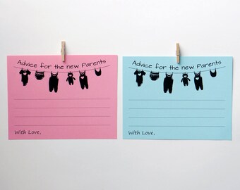 Baby Shower Games - Advice Cards - Parenting Advise - Advice Cards - Baby Shower Game - Baby Girl or Baby Boy - Baby Advice Cards - Babies