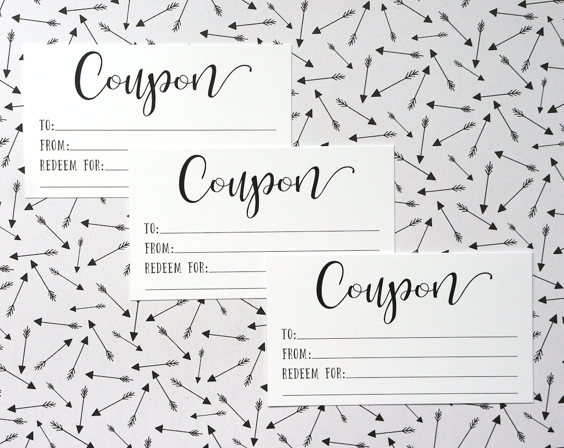 Coupon Cards Blank Coupons Coupon Book for Kids - Etsy