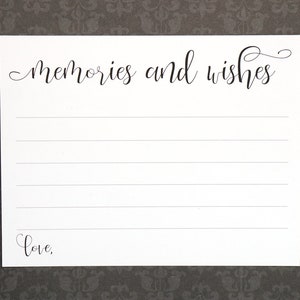Memories and Wishes Cards - Birthday Party - Family Retirement - Anniversary Party - School Graduation - Bucket List - Share Memory Game