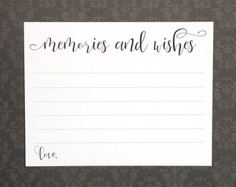 Memories and Wishes Cards - Birthday Party - Family Retirement - Anniversary Party - School Graduation - Bucket List - Share Memory Game