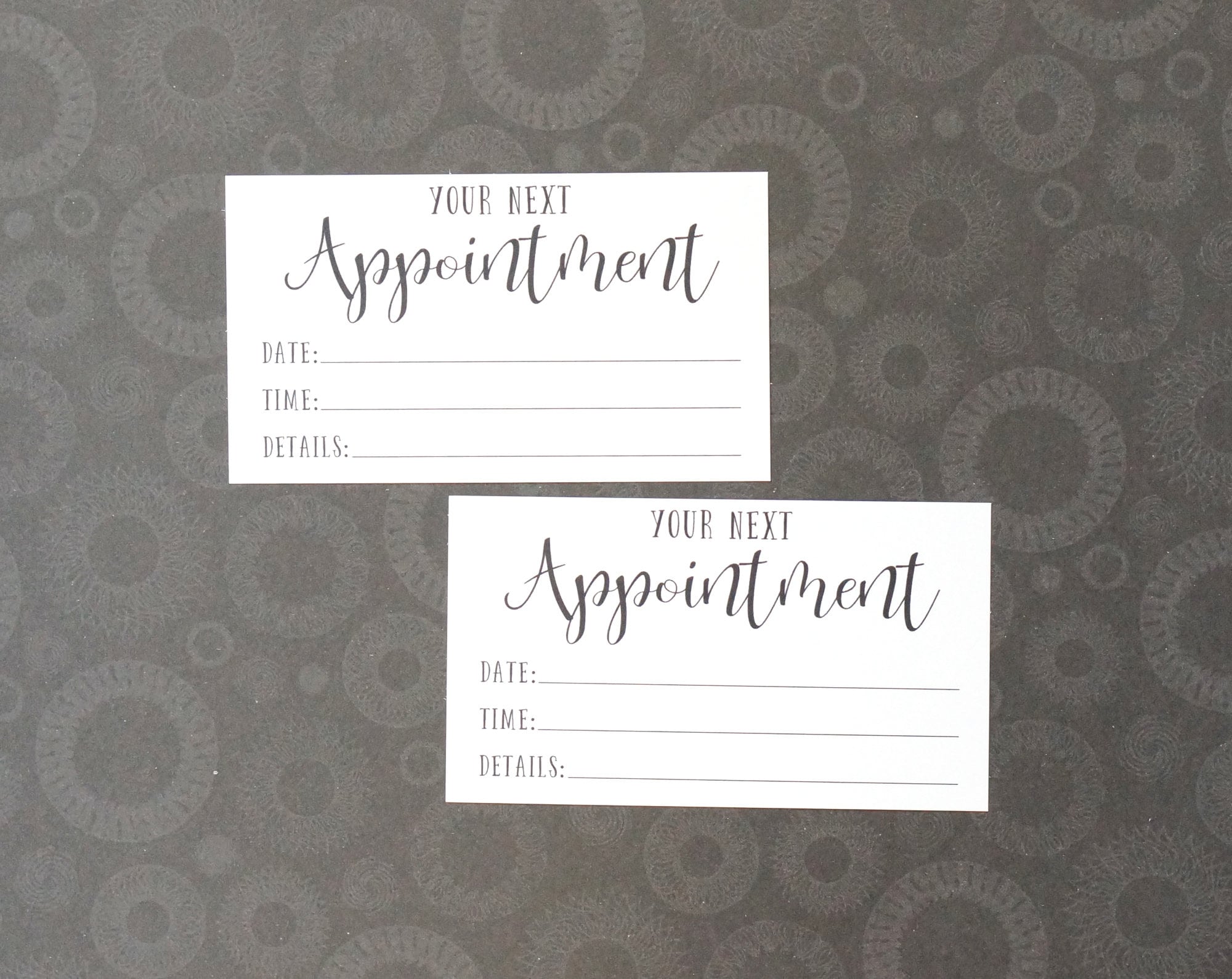 Appointment Reminder Cards - Schedule Next Appointment Card - Business Apt  - Spa, Salon, Dentist, Doctor Office, Hairdresser or Therapy Appt - Etsy, image size:2000x1590