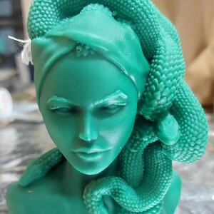 Medusa bust candle