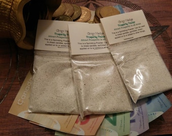 Polvo para rociar la prosperidad