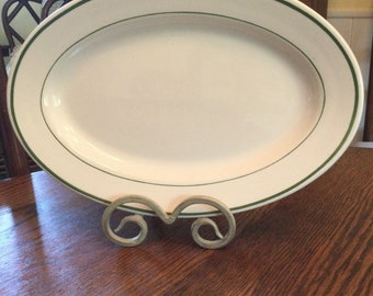Olive dish hotel diner china Small oval roll tray 2 Buffalo China platter restaurant ware Soap Dish Single serving stone butter plate