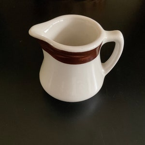 Vintage Mayer Restaurant Ware Creamer...Beaver Falls, PA…Off White/Brown