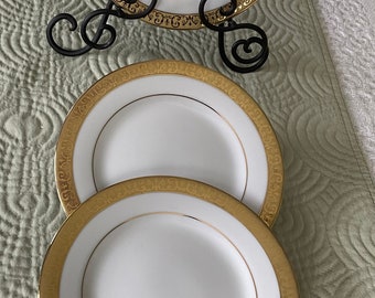 Royal Gallery Gold Buffet Bread and Butter Plates Set of 3