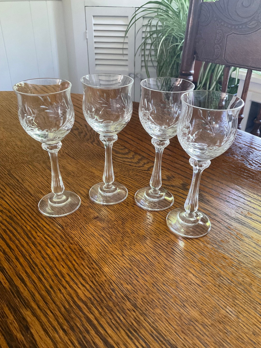 Vintage Mikasa Versailles Cordial Glasses Cut Crystal Set of 4 Etsy