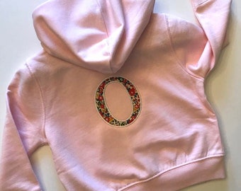 Sweat à capuche brodé personnalisé rose