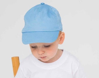Baby/Toddler sun cap baseball cap. 100% cotton twill. Blue, Pink or Navy