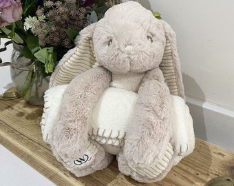 WatsonKids Newborn baby rabbit bunny teddy and blanket