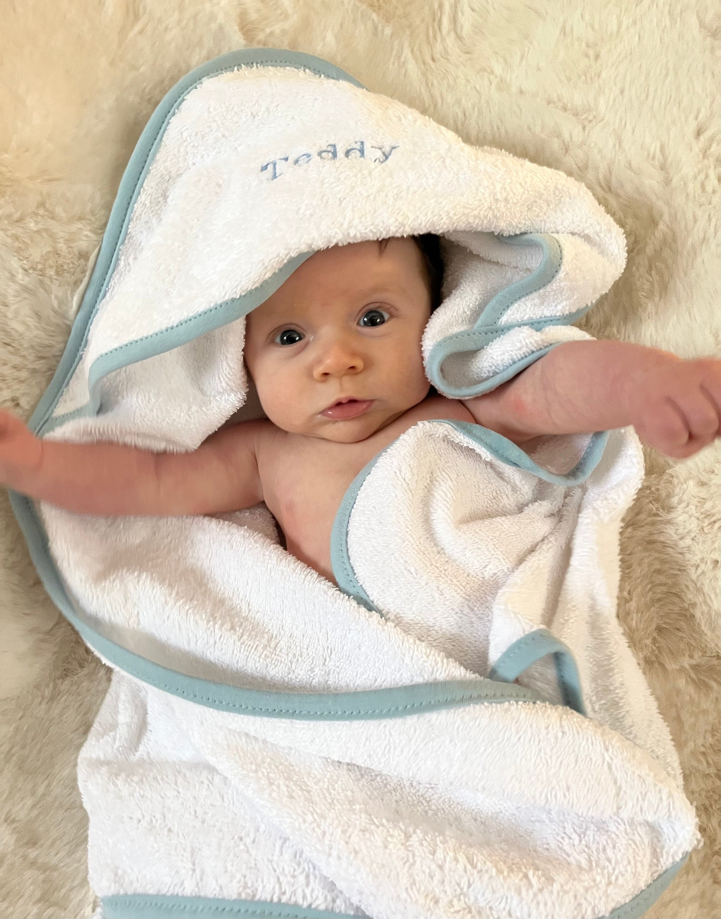 Toalla de baño personalizada para bebés con capucha, toalla con capucha con  monograma para bebé -  México