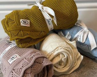 WatsonKids knitted 100% cotton blanket