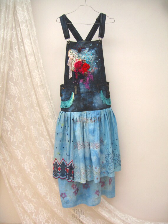 denim skirt dungarees