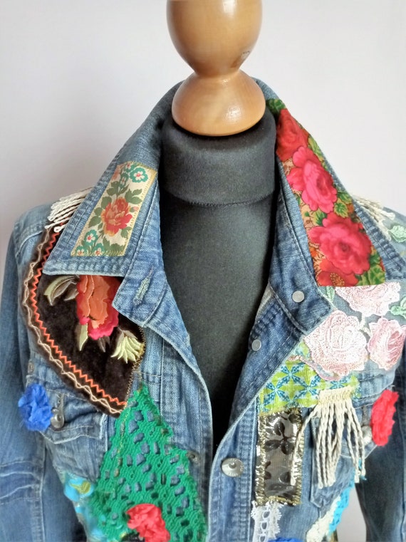 Upcycled Jean Jacket with Patches: Earth Day Craft!