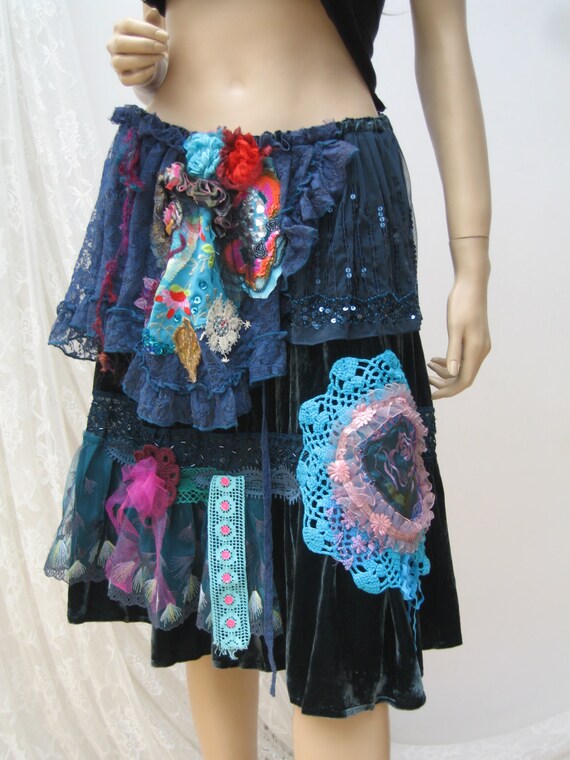 boho upcycled skirt
