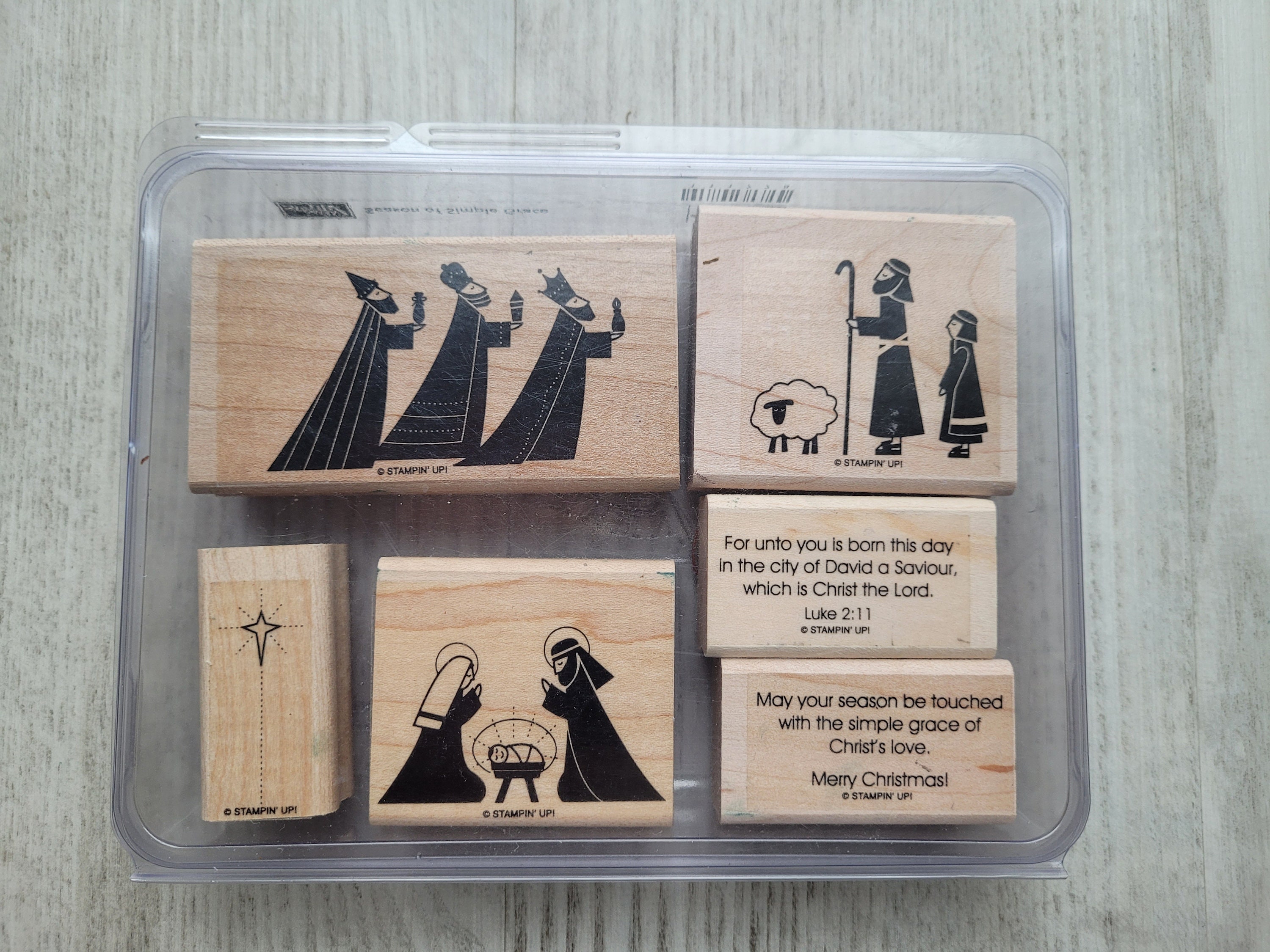 Stampin up Wood Mount Rubber Stamp Sets - on Angel Wings Stamps Quick ...