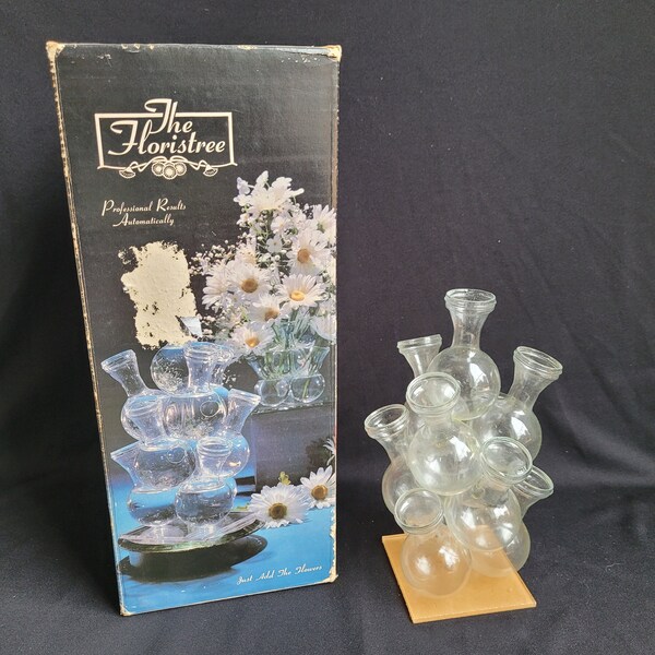 Vase - The Floristree by Lieba Inc. multiple vase clusters stacking vase arrangements Clear Glass Bud Vases - Wedding decor vintage vases