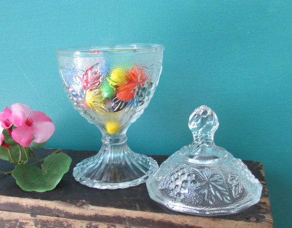 Candy Dish With Lid Fancy Dishes Decorative Candy Jars Vintage Etsy