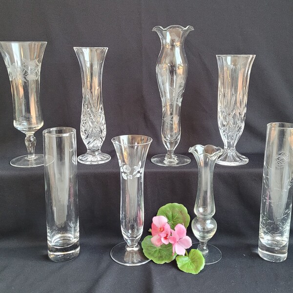 Vintage Bud Vases - CHOOSE VASE - Glass Bud Vases Wedding decor variety of vases vintage vases Avon vases pretty vase collections