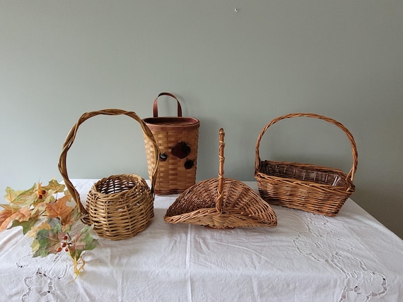 Vintage Wicker Basket: Farmhouse Kitchen Decor - Choose Your Basket