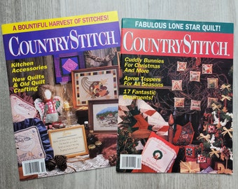 Vintage Country Stitch Cross Stitch Magazines 1992 cross stitch vintage cross stitch fiber arts craft magazines cross stitch ornaments