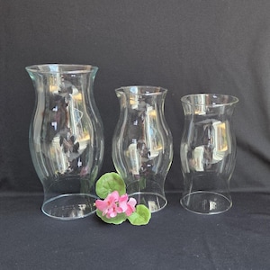 Vintage Glass Hurricane Candle Shade - Choose One