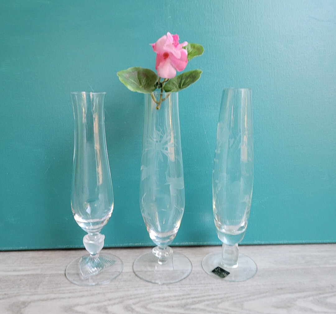 Bud Vases CHOOSE VASE Clear Glass Bud Vases Wedding Decor Variety of